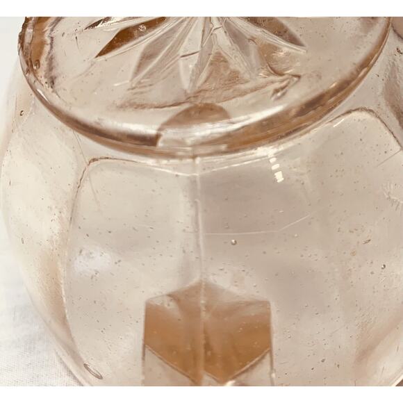 Anchor Hocking Pink Depression Glass Sugar Bowl Dish Vintage Small Two Handles - Picture 6 of 6